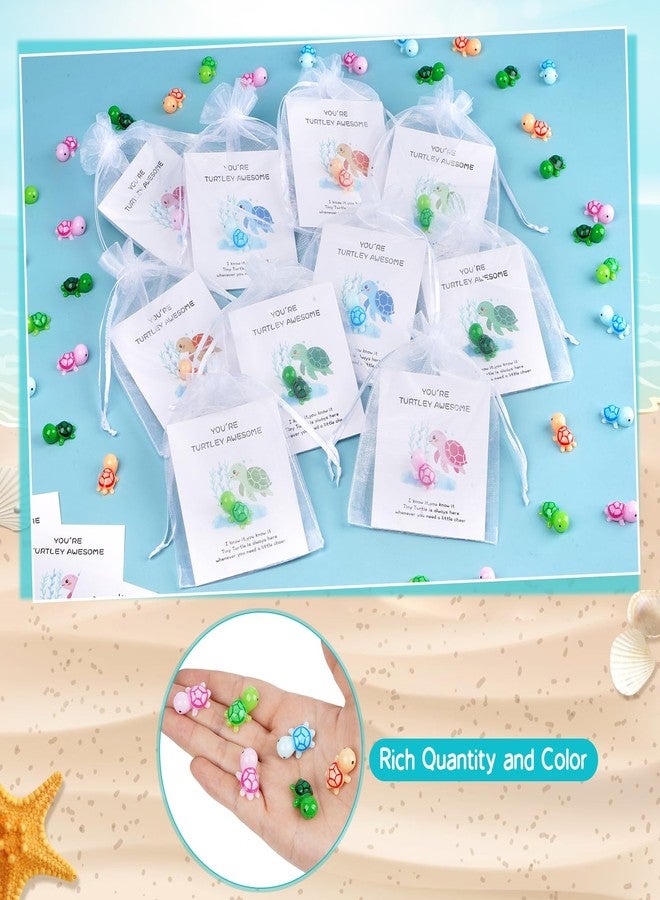 FACULX You're Turtley Awesome Gift Box - 100 Sets Mini Resin Turtle Animal Pun Thank You Gifts Bulk Appreciation Employee Inspirational Gift Sets for Coworkers, Volunteers & Office Staff - Image 2